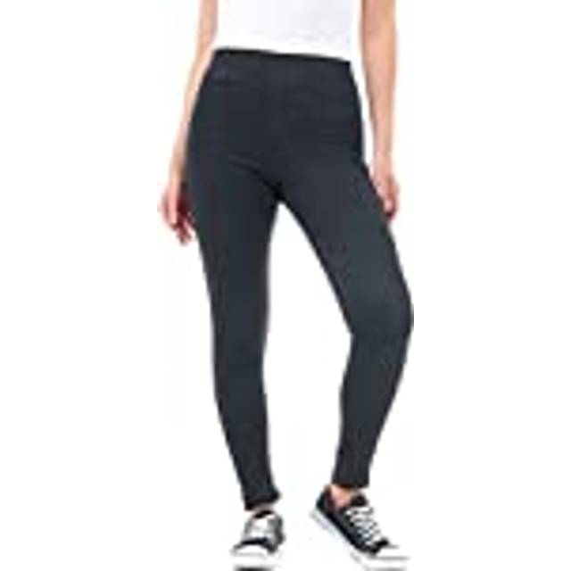 Women's Skinny Fit Denim Jeggings with Pockets - Classic Casual Trousers - Black - 8