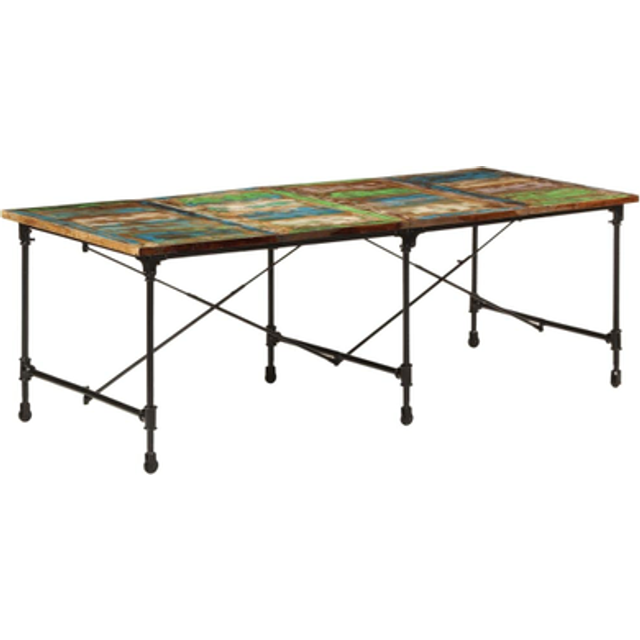 Vidaxl Dining Table 220x90x77 Cm Solid Wood Reclaimed