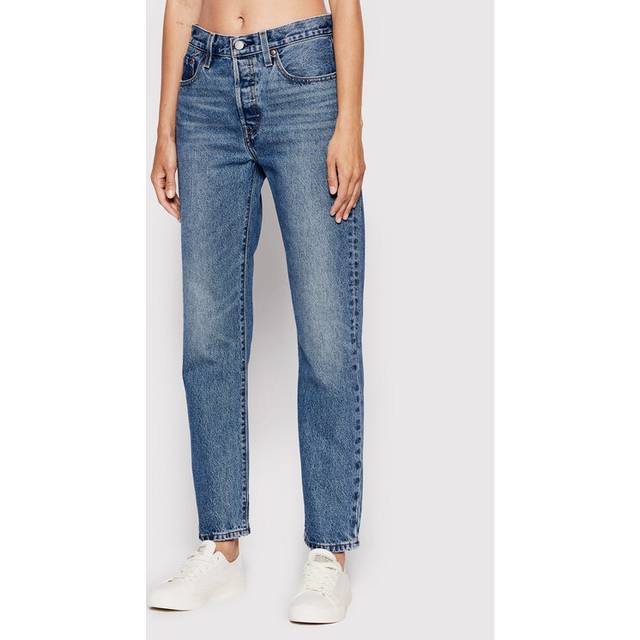 Pants Levi&#39;s® 501® Crop Jeans Medium Indigo Worn In - Blue W27/L28 (W27/L28)