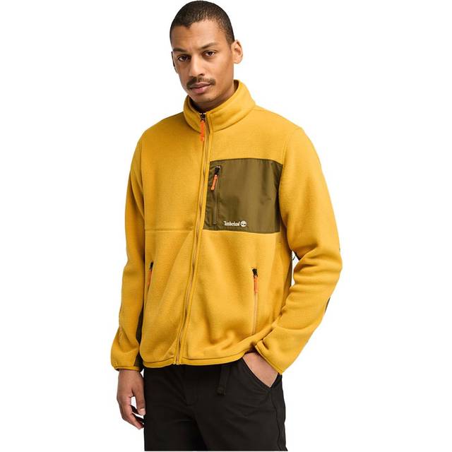 TIMBERLAND Sherburne Polartec 200 Mix Media Full Zip Fleece Chai Tea |Gul |S