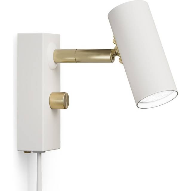 Belid Cato vägglampa Mattvit-blank mässing - Vit