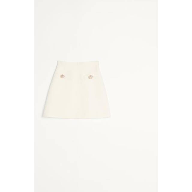 Valentino Crepe Couture Skirt Woman IVORY 48