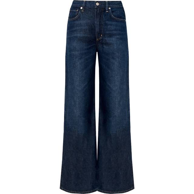 Citizens of Humanity Womens Gamut (dk Indigo) Paloma Baggy Brand-patch Wide-leg High-rise Woven-blend Jeans 27