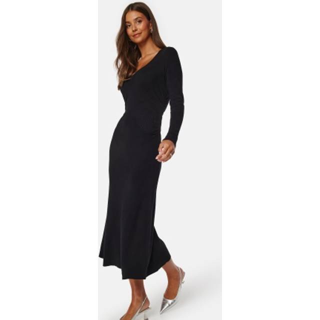 Knitted Rouched Midi Dress