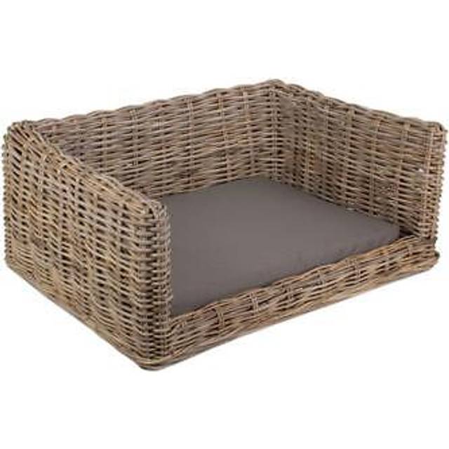 Luxury Rectangular Rattan Dog Sofa Bed - Large