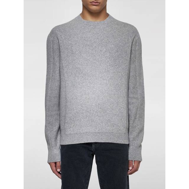 Zegna, Round-neck Knitwear, male, Gray, L, Mid Grey Wool Cashmere Crew Neck Jumper
