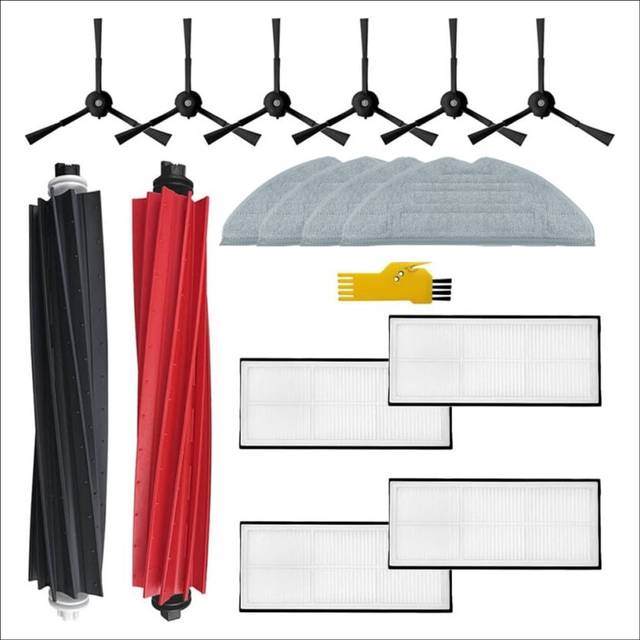 Replacement Parts for S8 Pro Ultra Vacuum Cleaner Robot Accessory Kit 1 Set Roller Brushes, Filters