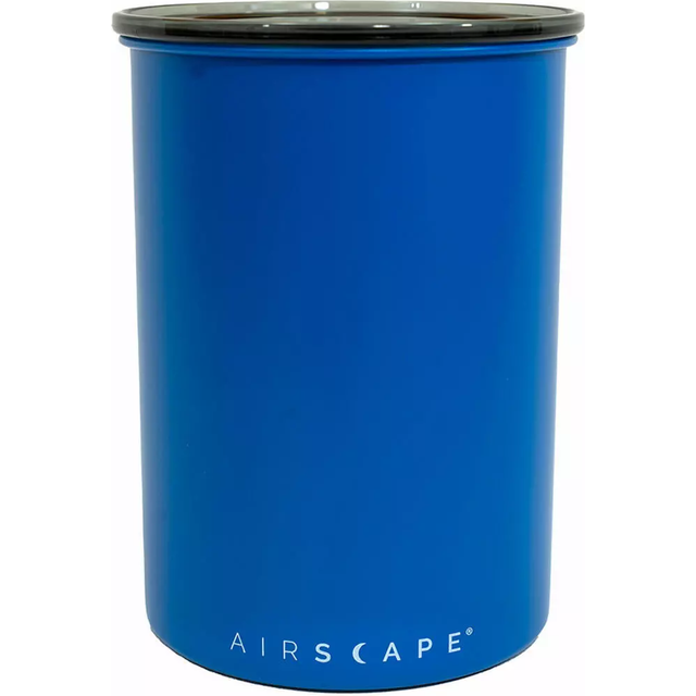 Planetary Design Airscape Stainless Steel Coffee Canister  Food Storage Container  Patented Airtight Lid  Push Out Excess Air