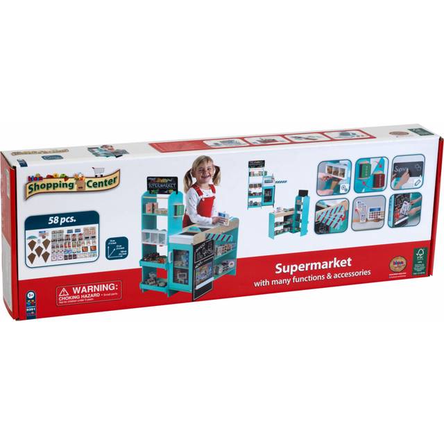 Generic Childrens Wooden Supermarket Play Set, Multi