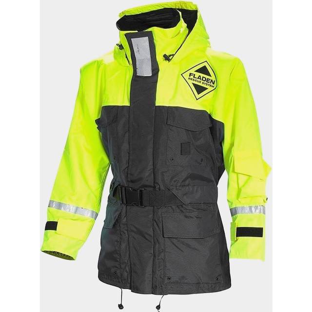 Flytjacka Fladen Fishing 846 50N, svart/gul, Small (50 - 70 kg)