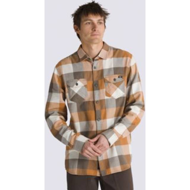 Box Flannel Classic Shirt in Bungee Cord & Brown Sugar - M
