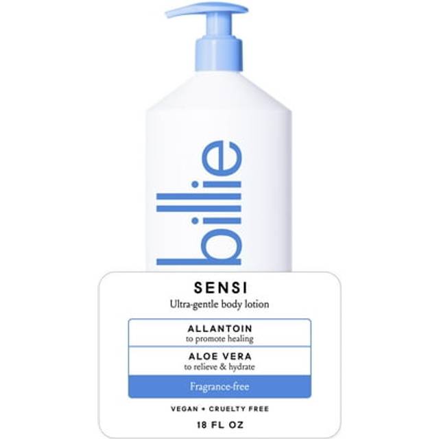 Billie Sensi Ultra-Gentle Women's Body Lotion  Fragrance-Free  Allantoin & Aloe Vera  18 fl oz