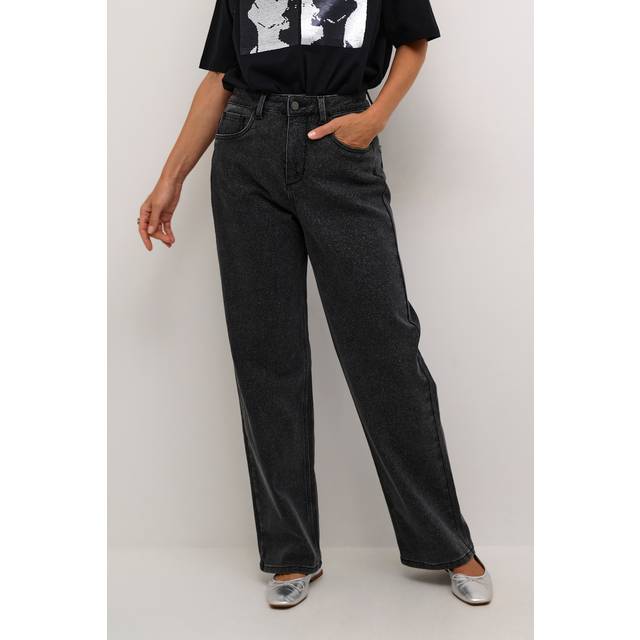 Cream Crtrish Jeans Audrey Fit Dam Wide Stl. 32/32 - Från Magasin - Washed Black Glitter (32/32)