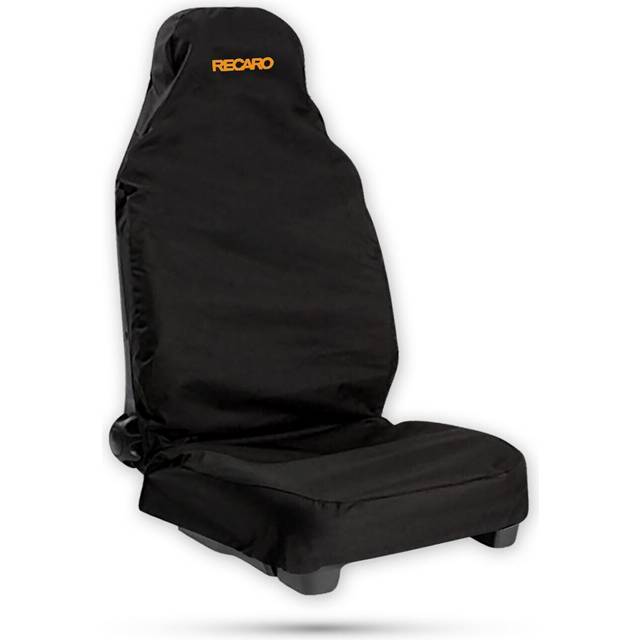 Recaro bucket 1x seat cover front black waterproof orange logo printed