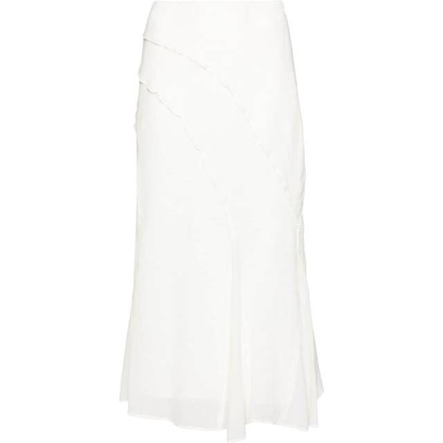 Cult Gaia - Dallas high-waisted midi skirt - women - Silk/Rayon/Linen/Flax/Polyester - M - White