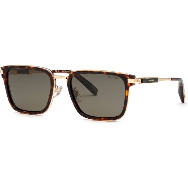 Chopard Man SCH375  909P Sunglasses Metal Havana Green Squared Anti-glare