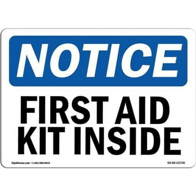 SignMission OS-NS-A-1218-L-12738 12 x 18 in. OSHA Notice Sign - First Aid Kit Inside