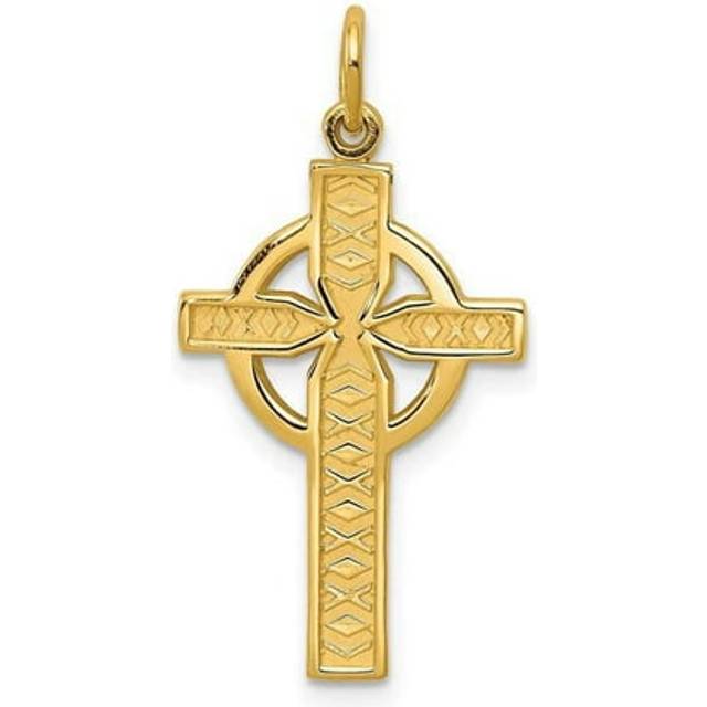 14K Yellow Gold Celtic Cross Pendant