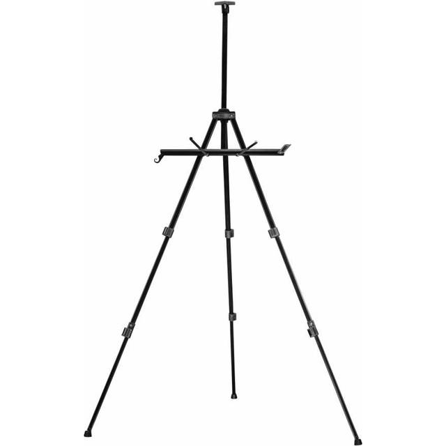 Walimex pro Easel XL 60-180cm, aluminium I ideal as studio easel, table easel & field easel I for canvases up to HxD: 140x4cm, up to 6kg I tray...