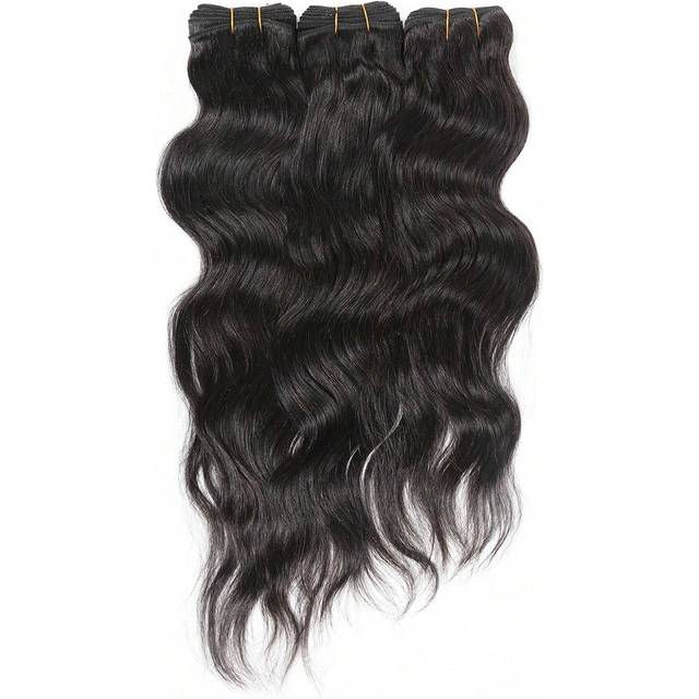 9AM Hair 3pcs Body Wave Human Hair Bundles Virgin Hair Extension 3 Bundles Real Double Weft Hair Weave Cheap Hair Daily Use Natural Black Color