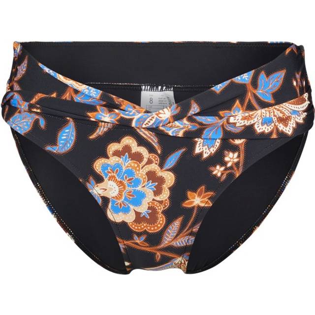 Silk Road Twist Band Mini Bikini Bottoms in Black - UK 12