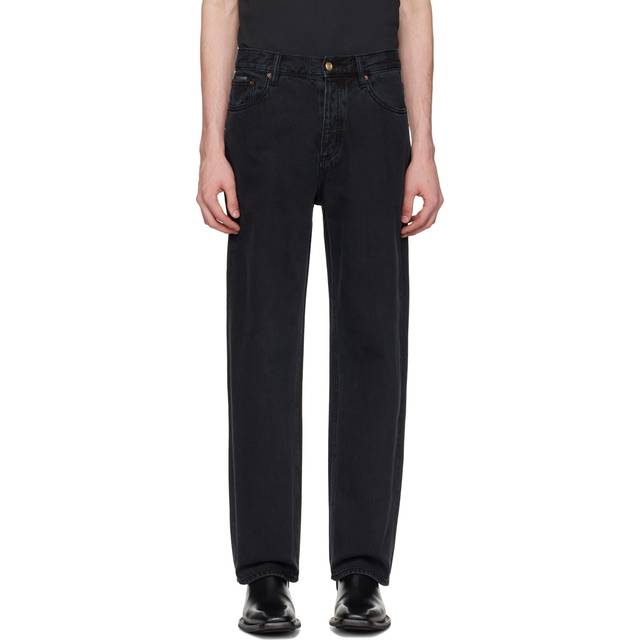 Eytys, Jeans, Herr, W36, Bomull, Broderad Logo Mid-Rise Jeans - black (W36)