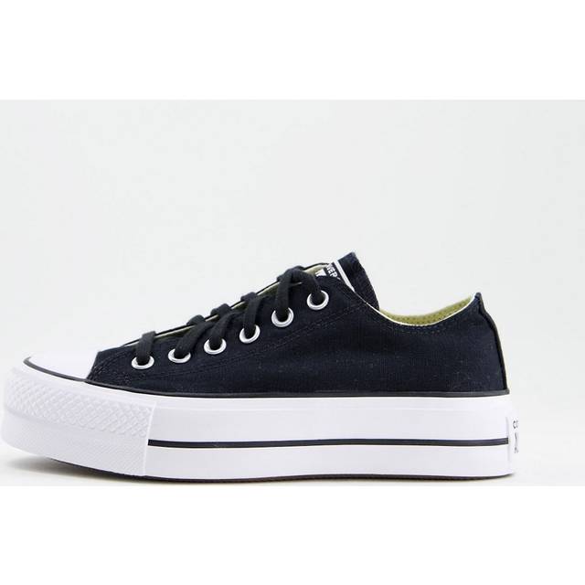Converse – Chuck Taylor Lift Ox – Svarta sneakers med platåsula-Svart/a