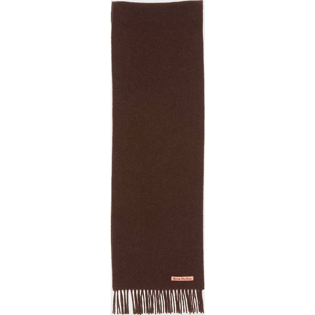Acne Studios Fringe Wool Scarf Grå/brun ONESIZE