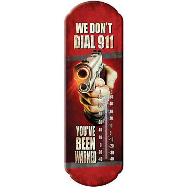 Rivers Edge Products Tin Wall Thermometer  17 x 5 UV Coated Indoor or Outdoor Thermometer  Home  Garage  or Kitchen Thermome