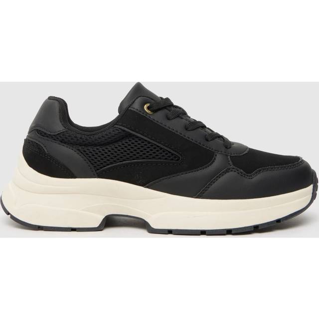 schuh Maura Chunky Trainers in Black & White