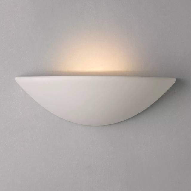 John Lewis Radius Uplighter Wall Light, White