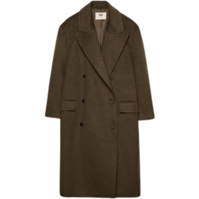 Stradivarius Oversize coat with buttons Khaki M