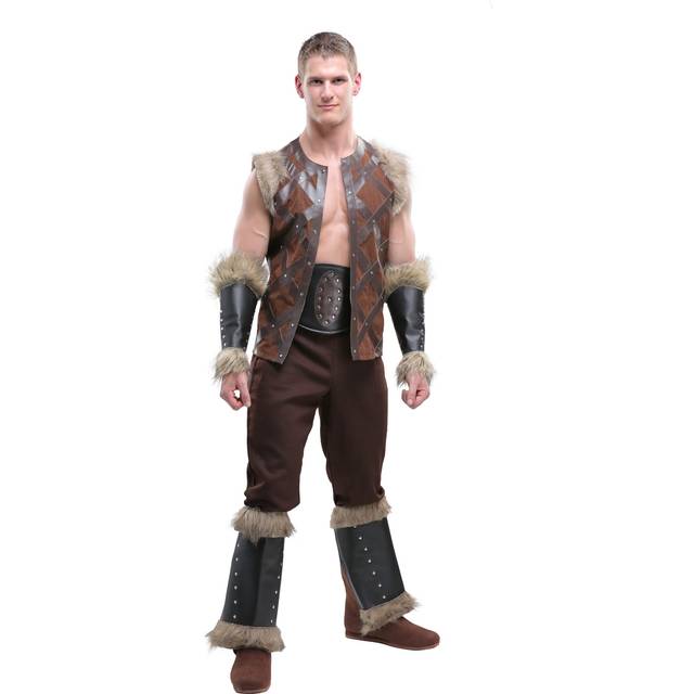 Viking Brute Costume - Brown&#47;Yellow (XL)