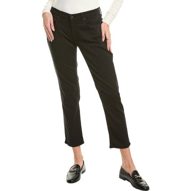 Rag & Bone Dylan Black Low-Rise Slim Boyfriend Jean