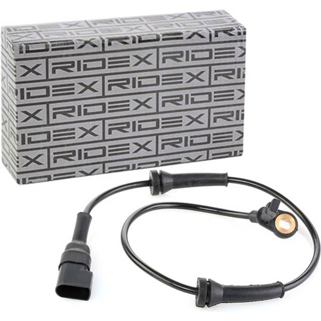 RIDEX ABS Givare 412W0127 Framaxel, båda sidor hallprincip 2 610 25 12 svart D-form FORD: Focus Mk1 Kombi, Focus Mk1 Hatchback