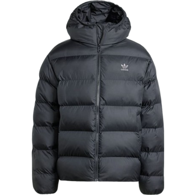 Tonal Hooded Puffer Jacka - Black