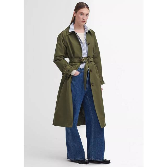 Barbour Marie Showerproof Trench Coat - Green