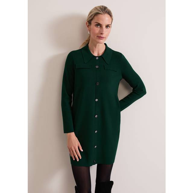 Phase Eight Azealia Mini Shirt Dress, Green