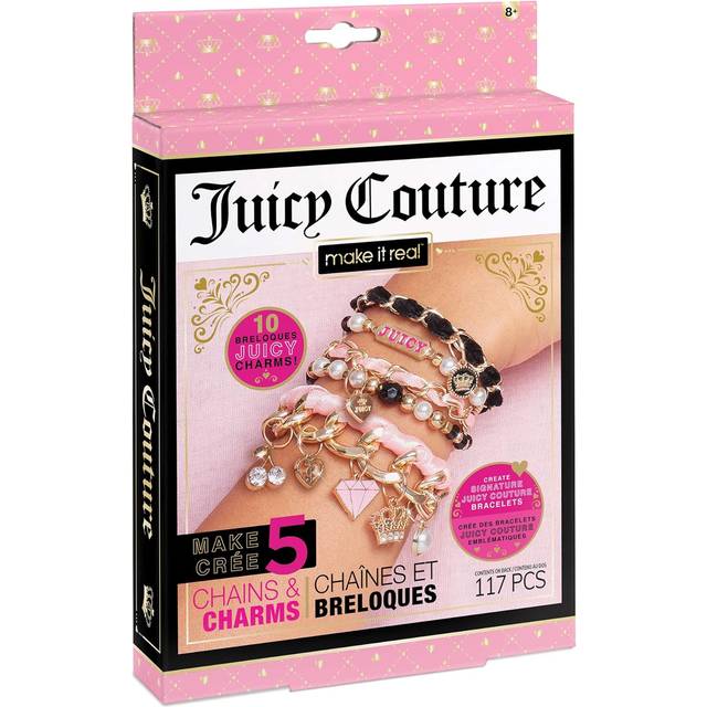 Make It Real Juicy Couture minikedjor och charm - tonåringar vänskap smycken gör armband kit - gåvor till flickor