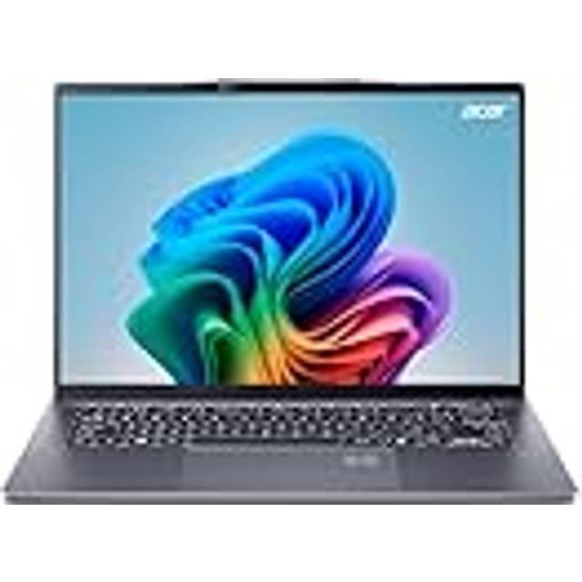 Acer Swift Go 14 AI SFG14-01-X4HC bärbar dator 14,5 tum WQXGA 120 Hz (Qualcomm Snapdragon X Plus, 16 GB RAM, 512 GB SSD, Qualcomm Adreno, Windows 11 Home - PC COPILOT+) Grå, QWERTY-tangentbord