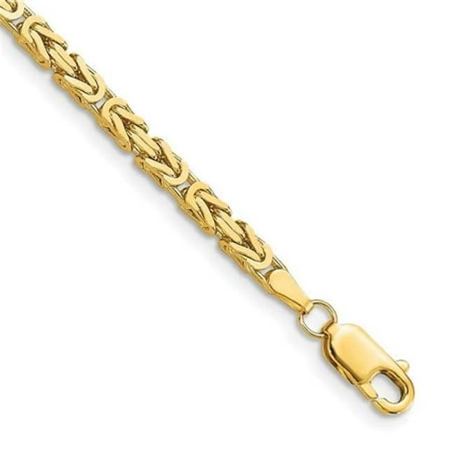 14K Yellow Gold 2.5 mm Byzantine Chain 7 in. Bracelet