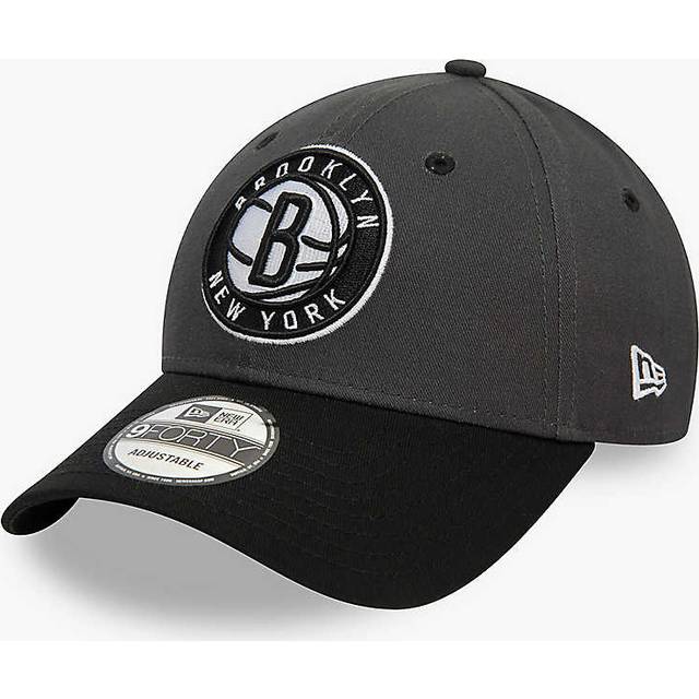 New Era Mens NBA Side Patch 9Forty Cap ~ Brooklyn Nets charcoal