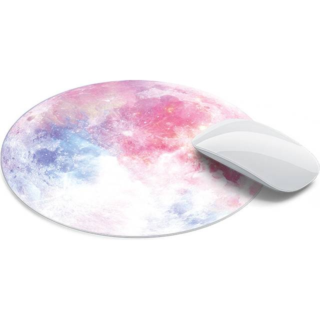 (D) 1pcs Cute mouse pad small round large cushion portable office home natural