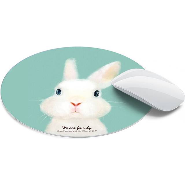 (H) 1pcs Cute mouse pad small round large cushion portable office home natural