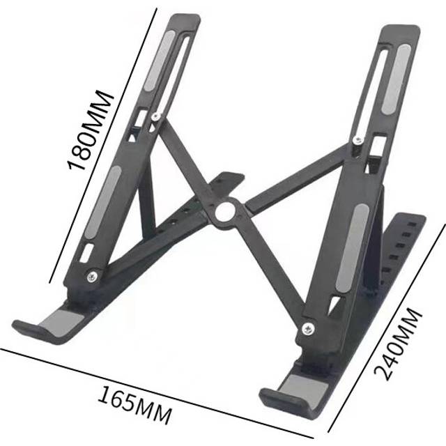(black) Universal Laptop Stand Portable Foldable Adjustable ABS Or Plastic Desktop