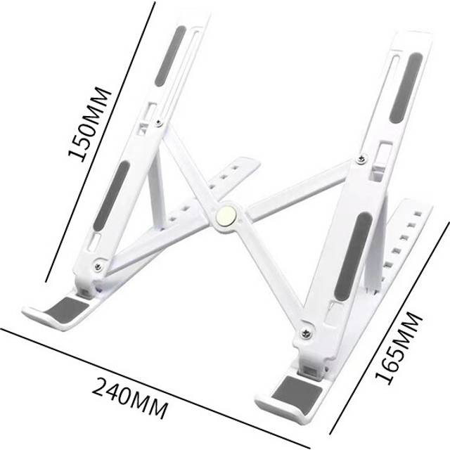 (white) Universal Laptop Stand Portable Foldable Adjustable ABS Or Plastic Desktop