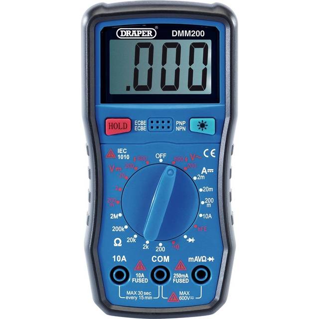 200 Series Manual Ranging Digital Multimeter, 600V, AC/DC