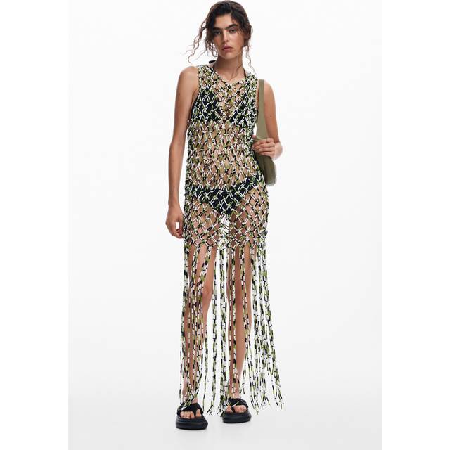 Mesh dress with net effect