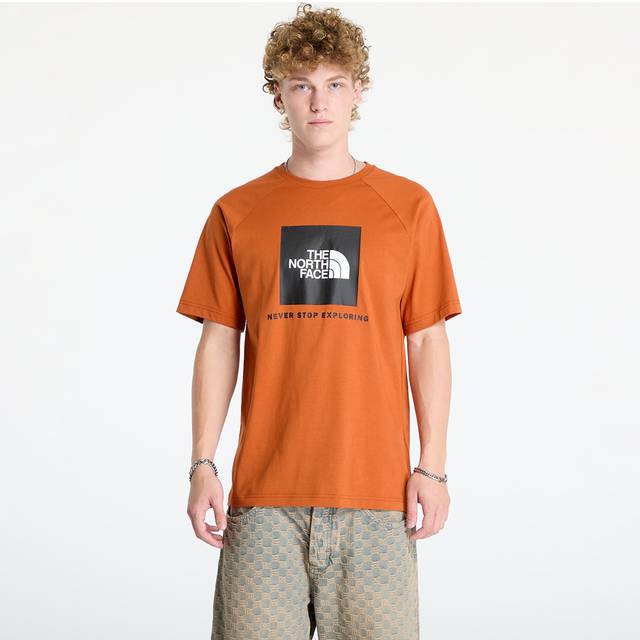 T-shirt The North Face M S/S Raglan Redbox Tee Earthen Copper M (M)