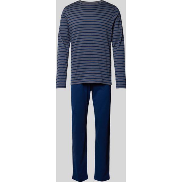 Schiesser Casual Essentials Long Pyjama Round Neck - Grey - Large